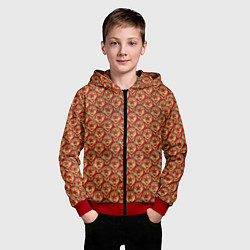 Толстовка на молнии детская Звезды в стиле СССР, цвет: 3D-красный — фото 2