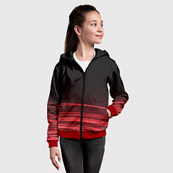 Толстовка на молнии детская Веяние, цвет: 3D-красный — фото 2