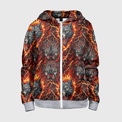 Детская толстовка на молнии Волки эпичный паттерн