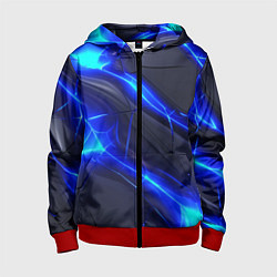 Детская толстовка на молнии Яркое синее свечение и плиты