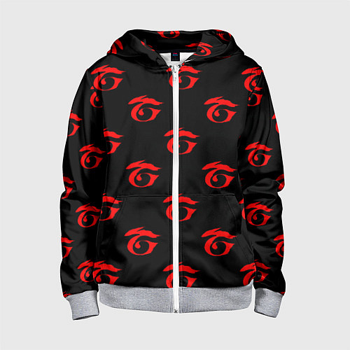 Детская толстовка на молнии Garena free fire mobile game logo / 3D-Меланж – фото 1