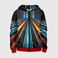 Детская толстовка на молнии Неоновый путь из труб