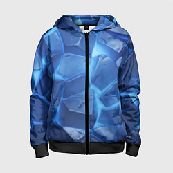 Детская толстовка на молнии Синие ледяные плиты с разломом