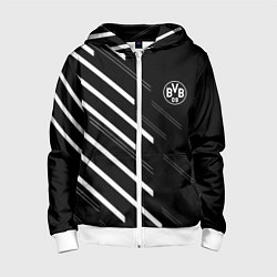 Толстовка на молнии детская Borussia sport fc, цвет: 3D-белый