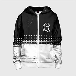 Детская толстовка на молнии Among us геометрия