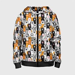 Детская толстовка на молнии Кошачьи лапы