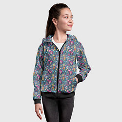 Толстовка на молнии детская Эмо-стиль в духе 2007 года, цвет: 3D-черный — фото 2