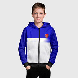 Толстовка на молнии детская Arsenal fc sport geometry, цвет: 3D-черный — фото 2