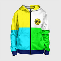 Толстовка на молнии детская Borussia color cport, цвет: 3D-синий