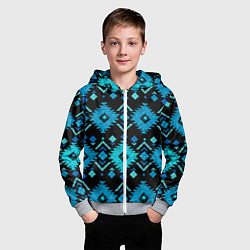 Толстовка на молнии детская Орнамент пейсли, цвет: 3D-меланж — фото 2