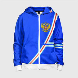 Детская толстовка на молнии Россия спорт текстура