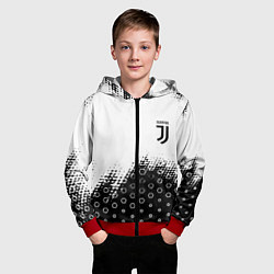 Толстовка на молнии детская Juventus sport steel, цвет: 3D-красный — фото 2