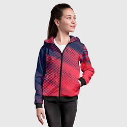 Толстовка на молнии детская Яркий абстрактный узор для спорта, цвет: 3D-черный — фото 2