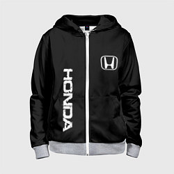 Толстовка на молнии детская Honda white logo auto, цвет: 3D-меланж