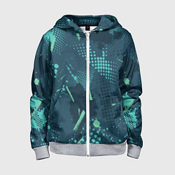 Детская толстовка на молнии Яркий абстрактный узор для спорта