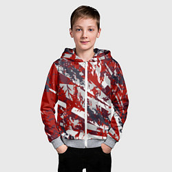 Толстовка на молнии детская Яркий абстрактный узор для спорта, цвет: 3D-меланж — фото 2