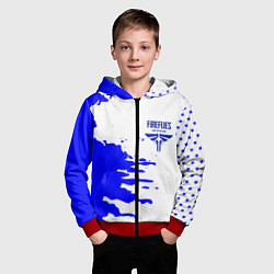 Толстовка на молнии детская The last of us краски цикады, цвет: 3D-красный — фото 2