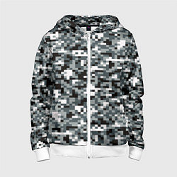 Детская толстовка на молнии Камуфляжные пиксели текстура