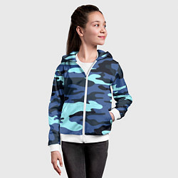 Толстовка на молнии детская Камуфляж спецназа, цвет: 3D-белый — фото 2