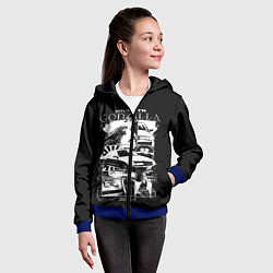 Толстовка на молнии детская Skyline GTR Godzilla, цвет: 3D-синий — фото 2