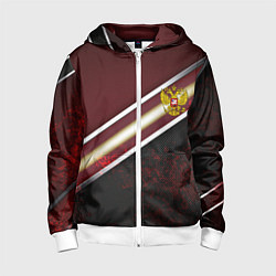 Детская толстовка на молнии Сталь Россия текстура