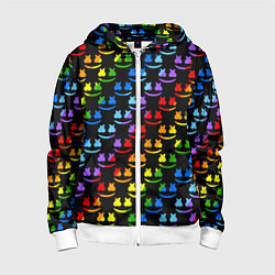 Толстовка на молнии детская Marshmello dj colors, цвет: 3D-белый