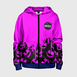 Детская толстовка на молнии Marshmello neon nasa