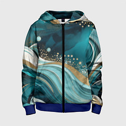 Детская толстовка на молнии Бирюзовый подводный мир