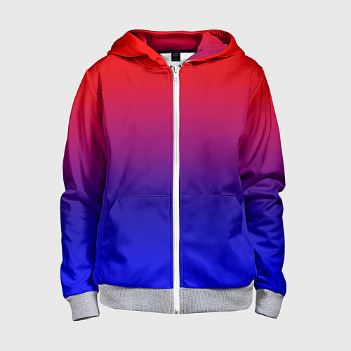 Детская толстовка на молнии Битва градиентов / 3D-Меланж – фото 1