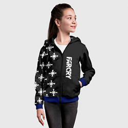 Толстовка на молнии детская Farcry текстура знаки, цвет: 3D-синий — фото 2