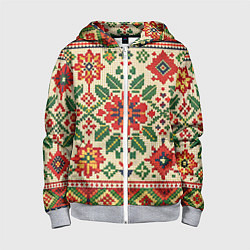 Детская толстовка на молнии Славянский узор и орнамент