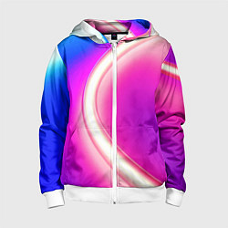 Детская толстовка на молнии Неоновый свет текстура