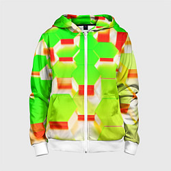 Детская толстовка на молнии Кислотные соты