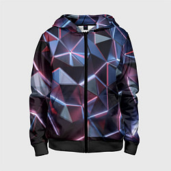 Детская толстовка на молнии Неоновые геометрические плиты