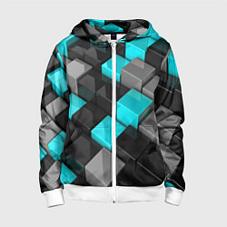 Детская толстовка на молнии Абстрактные кубы