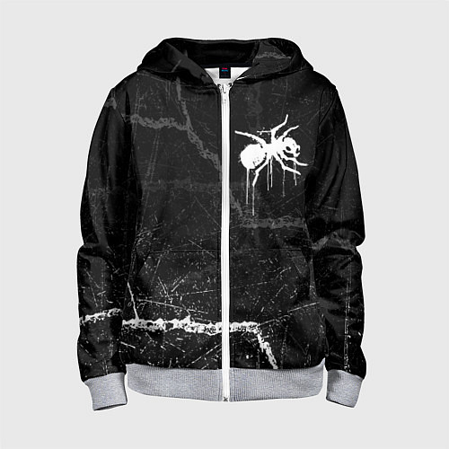 Детская толстовка на молнии The prodigy - трещины / 3D-Меланж – фото 1