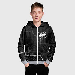 Толстовка на молнии детская The prodigy - трещины, цвет: 3D-меланж — фото 2