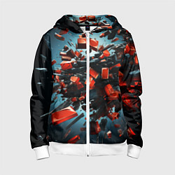 Детская толстовка на молнии Геометрический взрыв пластин