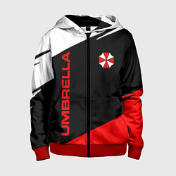 Толстовка на молнии детская Umbrella corporation - resident evil, цвет: 3D-красный