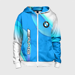 Детская толстовка на молнии BMW abstrac line steel