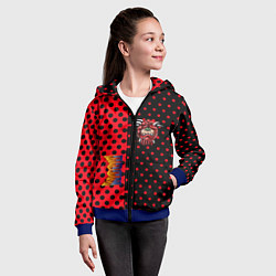 Толстовка на молнии детская Doom pattern steell, цвет: 3D-синий — фото 2