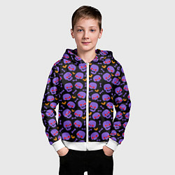 Толстовка на молнии детская Красный взгляд, цвет: 3D-белый — фото 2