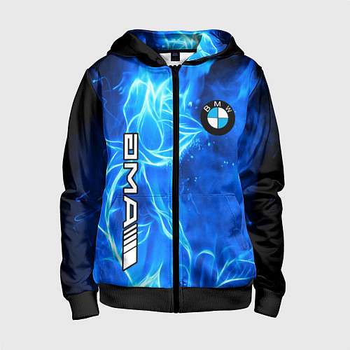 Детская толстовка на молнии BMW flower flame / 3D-Черный – фото 1