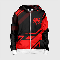 Детская толстовка на молнии Ведьмак геометрия