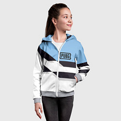 Толстовка на молнии детская PUBG geometry steel, цвет: 3D-меланж — фото 2