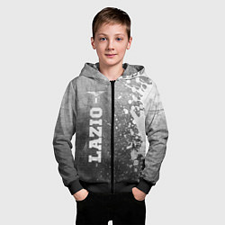 Толстовка на молнии детская Lazio - grey gradient по-вертикали, цвет: 3D-черный — фото 2