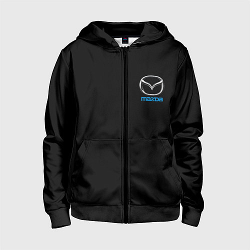 Детская толстовка на молнии Mazda logo auto / 3D-Черный – фото 1