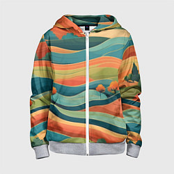 Детская толстовка на молнии Поля луга