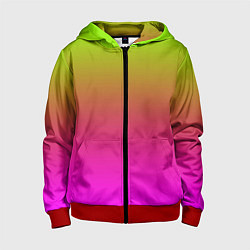 Детская толстовка на молнии Неоновый градиент фон
