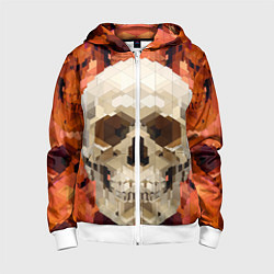 Детская толстовка на молнии Смеющийся череп паттерн